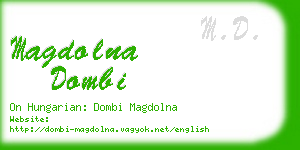 magdolna dombi business card